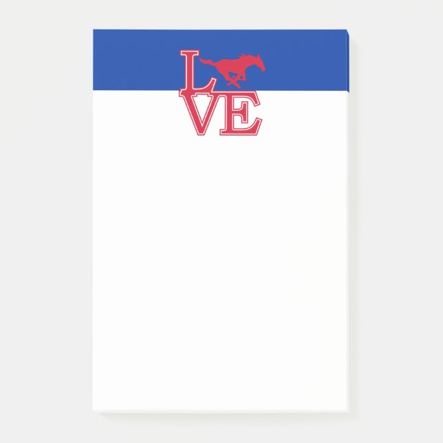 SMU Mustangs Love Post-it Notes (Front)