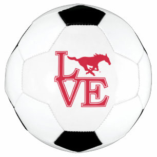 SMU Mustangs Love Soccer Ball