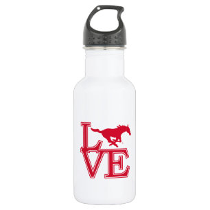 SMU Mustangs Love Stainless Steel Water Bottle