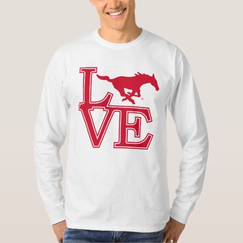 SMU Mustangs Love T_Shirt