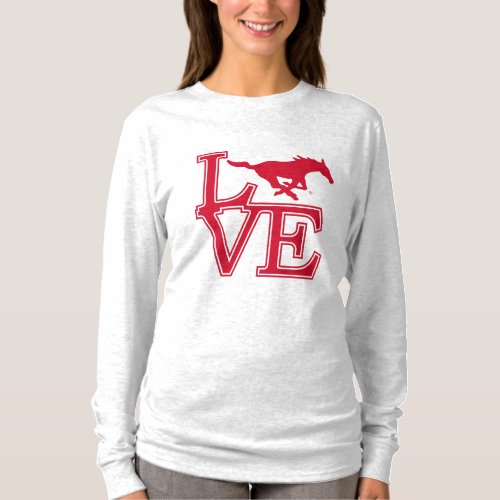 SMU Mustangs Love T_Shirt