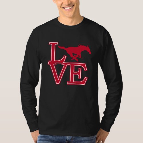 SMU Mustangs Love T_Shirt