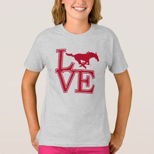 SMU Mustangs Love T_Shirt