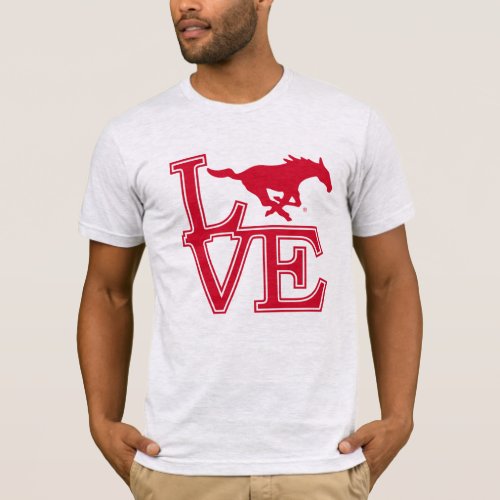 SMU Mustangs Love T_Shirt