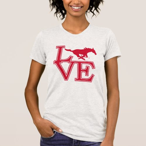 SMU Mustangs Love T_Shirt