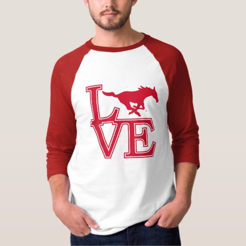 SMU Mustangs Love T_Shirt