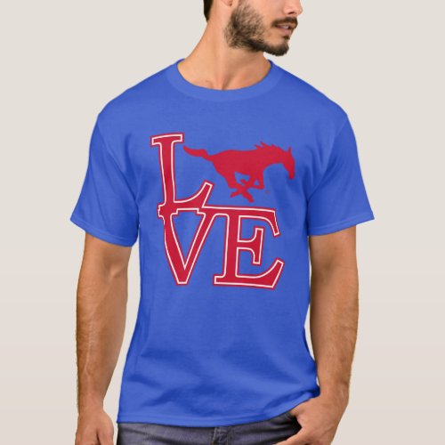 SMU Mustangs Love T_Shirt