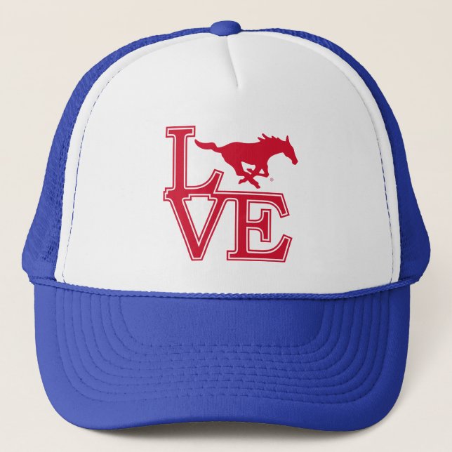 SMU Mustangs Love Trucker Hat (Front)