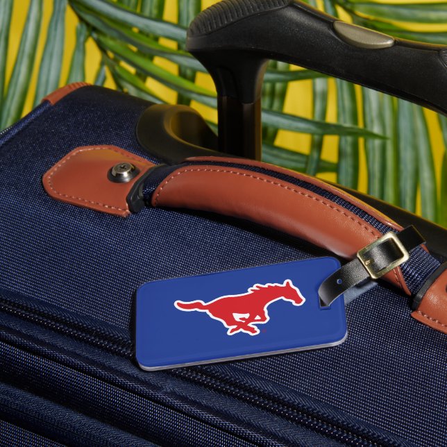SMU Mustangs Luggage Tag (Front Insitu 3)