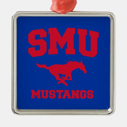 SMU Mustangs Metal Ornament