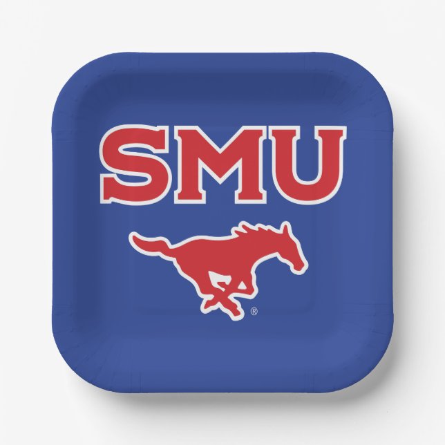 SMU Mustangs Paper Plates (Front)