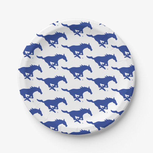 SMU Mustangs Paper Plates (Front)
