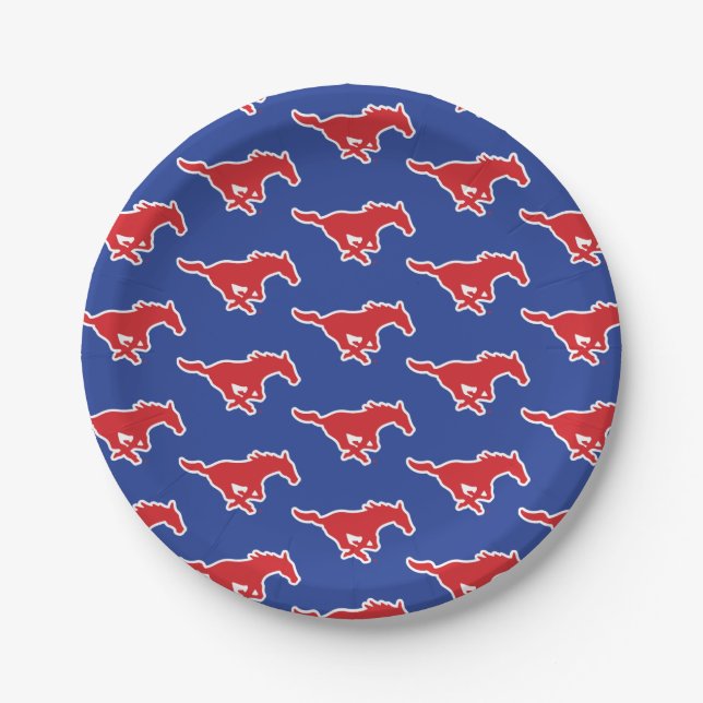 SMU Mustangs Paper Plates (Front)