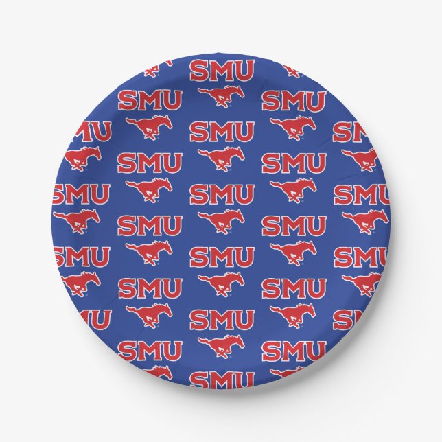 SMU Mustangs Paper Plates (Front)