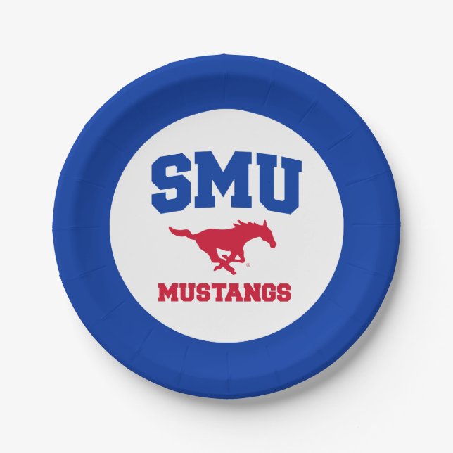 SMU Mustangs Paper Plates (Front)