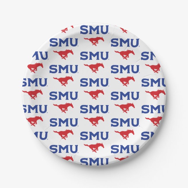 SMU Mustangs Paper Plates (Front)