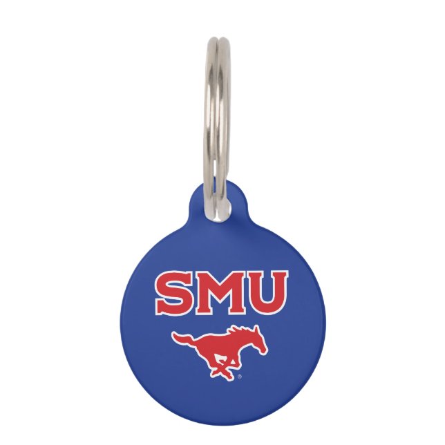 SMU Mustangs Pet ID Tag (Front)