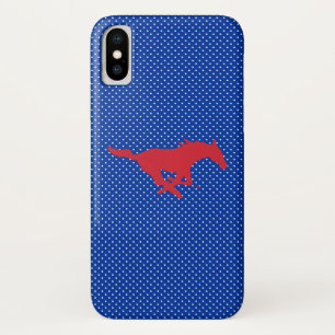 SMU Mustangs Polka Dot Pattern iPhone X Case