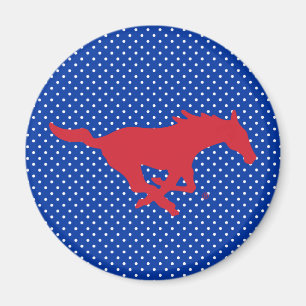 SMU Mustangs Polka Dot Pattern Magnet
