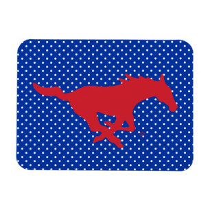 SMU Mustangs Polka Dot Pattern Magnet