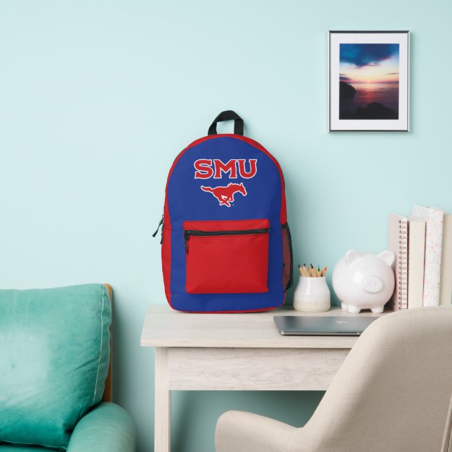 SMU Mustangs Printed Backpack (Insitu)