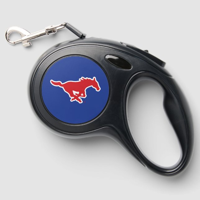 SMU Mustangs Retractable Pet Leash (Front)