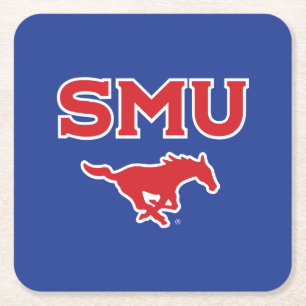 SMU Mustangs Square Paper Coaster