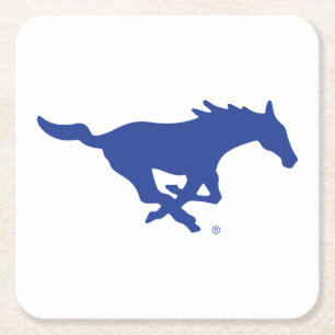 SMU Mustangs Square Paper Coaster