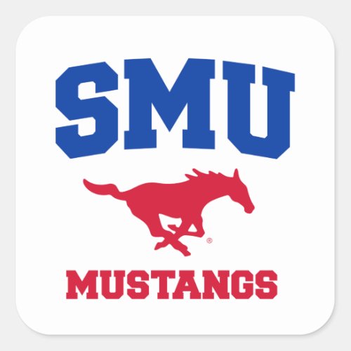 SMU Mustangs Square Sticker