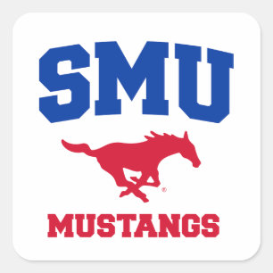 SMU Mustangs Square Sticker