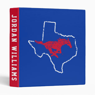 SMU Mustangs State Love 3 Ring Binder