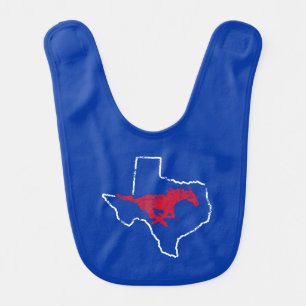 SMU Mustangs State Love Baby Bib