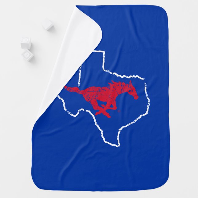SMU Mustangs State Love Baby Blanket (In Situ)