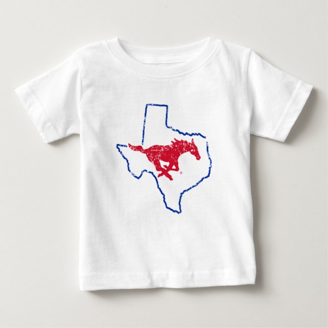 SMU Mustangs State Love Baby T-Shirt (Front)