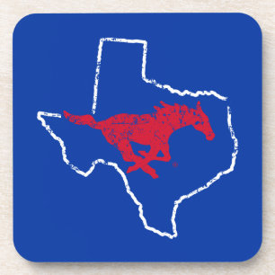 SMU Mustangs State Love Beverage Coaster