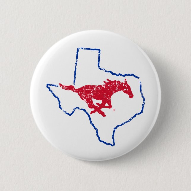 SMU Mustangs State Love Button (Front)