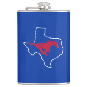SMU Mustangs State Love Flask