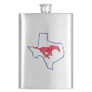SMU Mustangs State Love Flask
