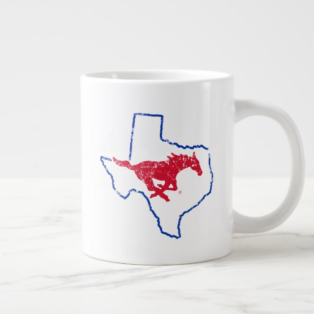 SMU Mustangs State Love Giant Coffee Mug (Right)