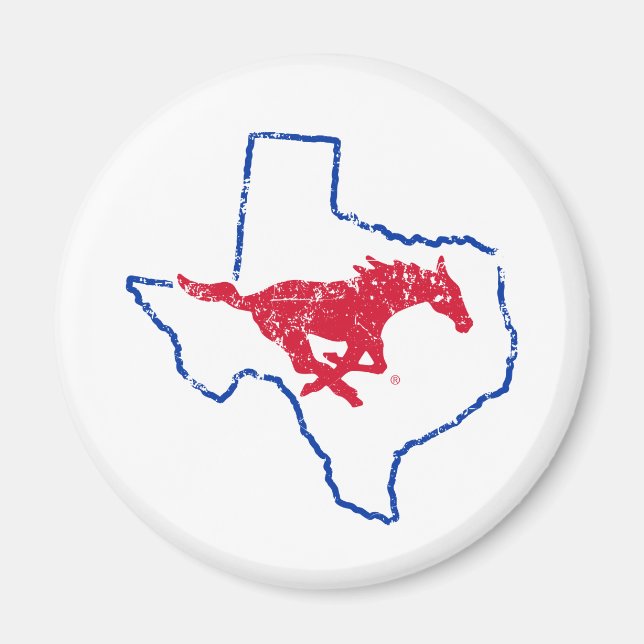 SMU Mustangs State Love Magnet (Front)