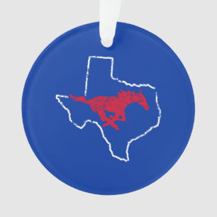 SMU Mustangs State Love Ornament