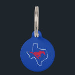 SMU Mustangs State Love Pet ID Tag<br><div class="desc">Check out these Southern Methodist University designs! Show off your SMU pride with these new University products. These make the perfect gifts for the SMU Mustang student, alumni, family, friend or fan in your life. All of these Zazzle products are customizable with your name, class year, or club. Go Stangs!...</div>