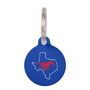 SMU Mustangs State Love Pet ID Tag