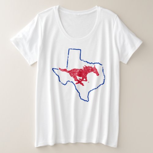 SMU Mustangs State Love Plus Size T_Shirt