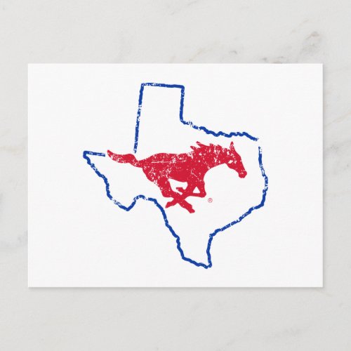 SMU Mustangs State Love Postcard