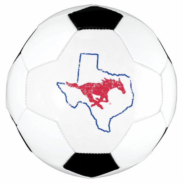 SMU Mustangs State Love Soccer Ball (Front)