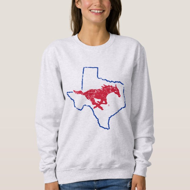 SMU Mustangs State Love Sweatshirt (Front)
