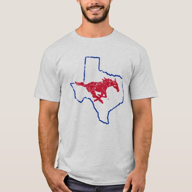 SMU Mustangs State Love T-Shirt (Front)