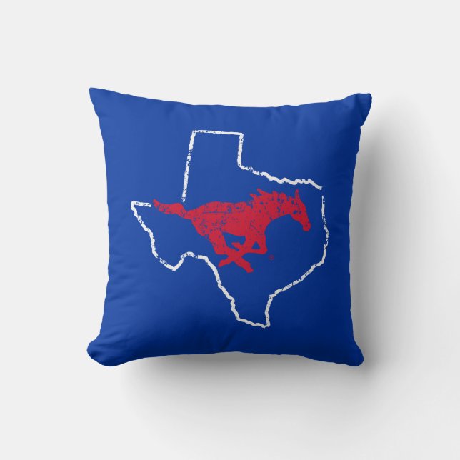 SMU Mustangs State Love Throw Pillow (Front)