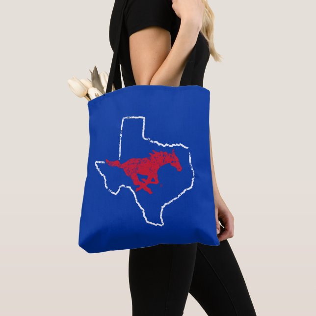 SMU Mustangs State Love Tote Bag (Close Up)